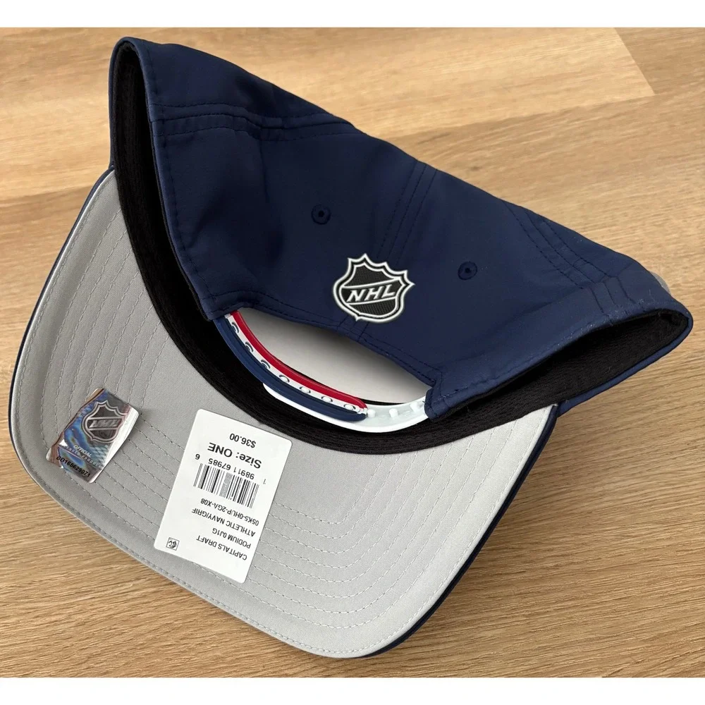 NWT Fantatics Washington Capitals  Authentic Pro Podium Draft Hat - OSFM - Navy